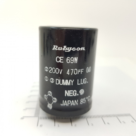 1 X ELECTROLYTIC CAPACITOR RUBYCON 470uF 200V PCB CONDENSADOR ELECTROLITICO (51 X 35mm) CA333U2F260523