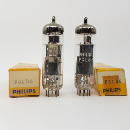 2 X PCL86 PHILIPS TUBE. PAIR TUBE. NOS/NIB. RC165
