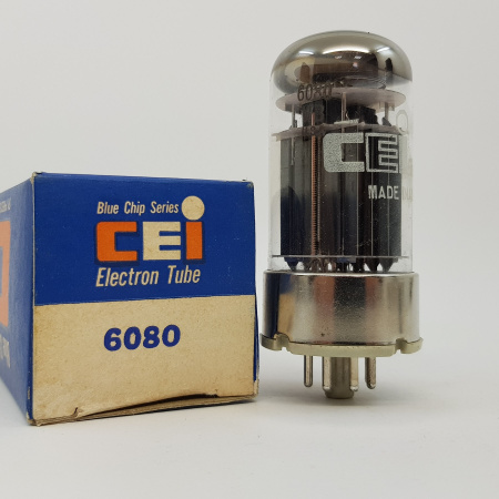 1 X 6080 CEI TUBE. BLACK PLATES. NOS/NIB. RC140