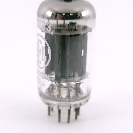 1 X ECC82 BEL TUBE. 1960s BRIMAR PROD. 17MM PLATES. 6. CH168