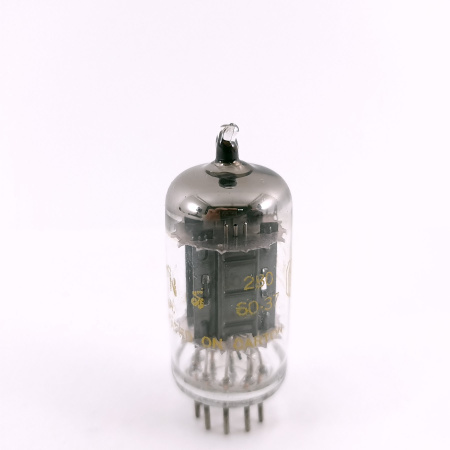 1 X 12AU7 / ECC82 SYLVANIA TUBE. 1960s PROD. 17MM BLACK PLATES. 14. CH168