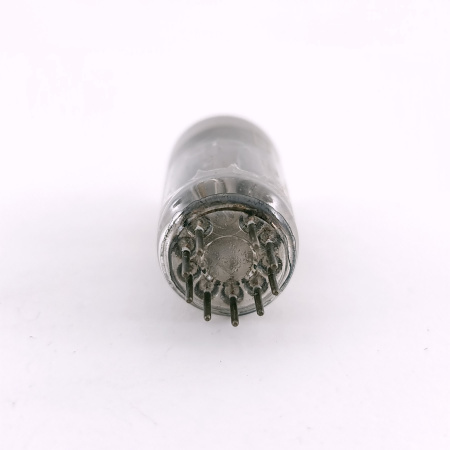 1 X 12AT7 BRIMAR TUBE. 1960s PROD. BLACK PLATES. 3 MICA. USED. 16. CH168