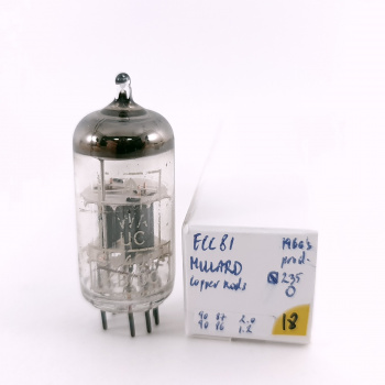 1 X ECC81 MULLARD TUBE....