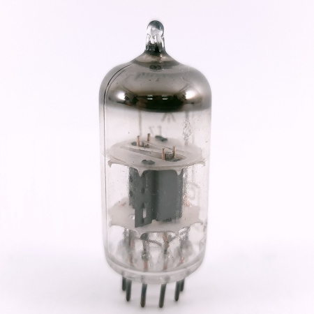 1 X ECC81 MULLARD TUBE. 1960s WHYTELEAFE PROD. SMOOTH PLATES. USED. 18. CH168