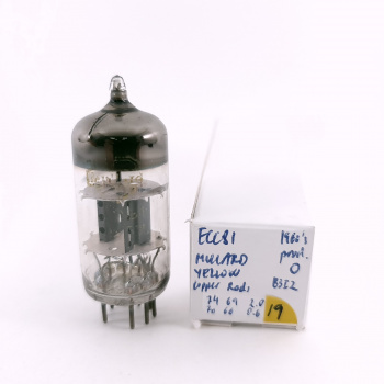1 X ECC81 MULLARD YELLOW...