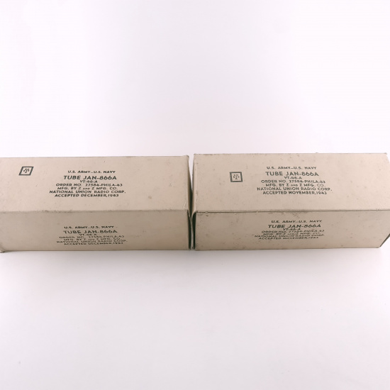 2 X JAN 866A / VT-46A NATIONAL UNION...