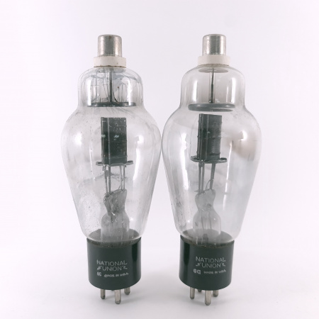 2 X JAN 866A / VT-46A NATIONAL UNION TUBE. 1940s PROD . FLAT GETTER. CB405