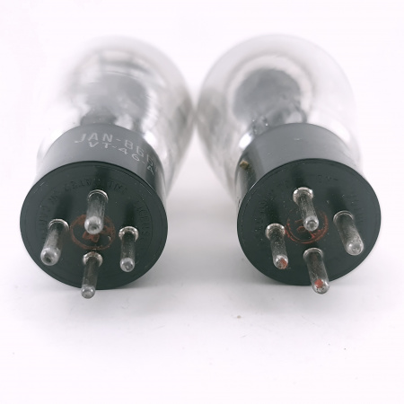 2 X JAN 866A / VT-46A NATIONAL UNION TUBE. 1940s PROD . FLAT GETTER. CB405