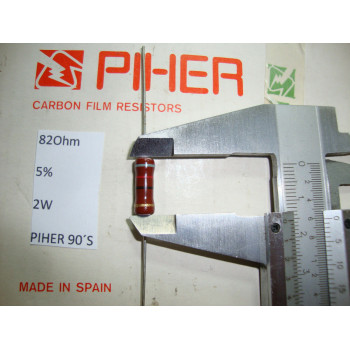 VINTAGE PIHER RESISTOR. 2W 82R 82Ohm 5% *1 PC* NEW ORIGINAL 1990´S+
