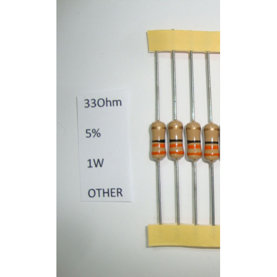 2 X RESISTOR CARBON FILM. 1W 33R...