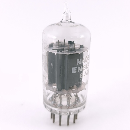 1 X 12AU7 BRIMAR TUBE. 1960s PROD. 17MM GREY PLATES. CLEAR TOP. USED. 25. CH168