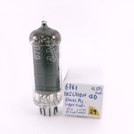 1 X 6761 ERCSSON TUBE. 1950s PROD. BLACK PLATES. DUAL GETTER. 29. CH168