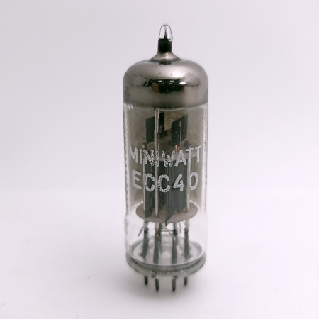 1 X ECC40 MINIWATT TUBE. 1960s LA RADIOTECHNIQUE PROD. COPPER RODS. 45. CH168