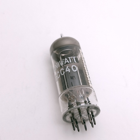 1 X ECC40 MINIWATT TUBE. 1960s LA RADIOTECHNIQUE PROD. COPPER RODS. 45. CH168