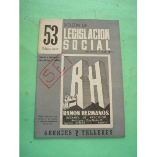 REVISTA - MAGAZINE BOLETIN DE LEGISLACION SOCIAL Nº 53