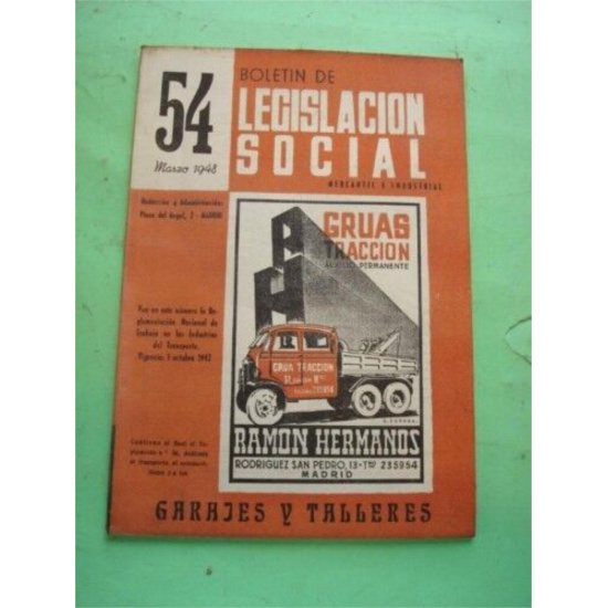 REVISTA - MAGAZINE BOLETIN DE LEGISLACION SOCIAL Nº 54