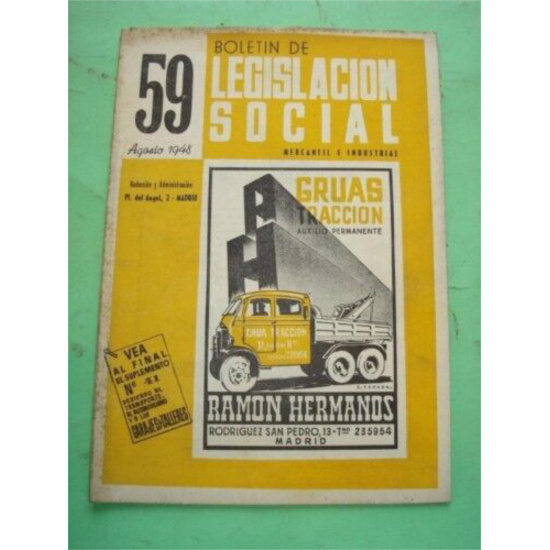 REVISTA - MAGAZINE BOLETIN DE LEGISLACION SOCIAL Nº 59