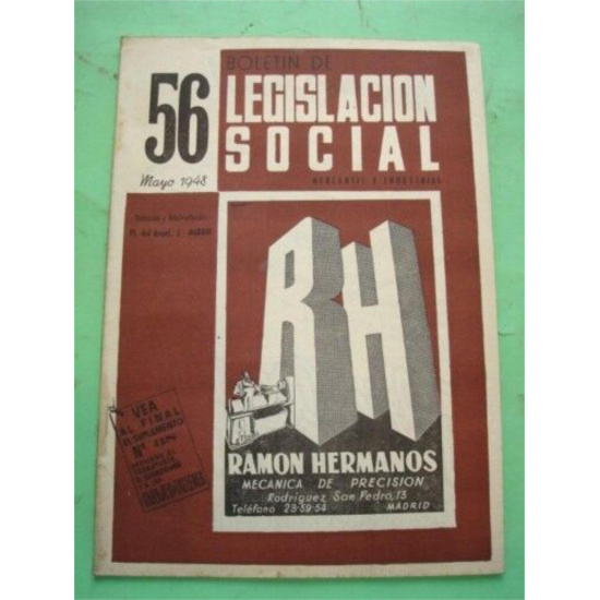 REVISTA - MAGAZINE BOLETIN DE LEGISLACION SOCIAL Nº 56