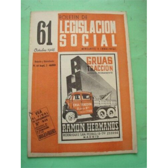 REVISTA - MAGAZINE BOLETIN DE LEGISLACION SOCIAL Nº 61