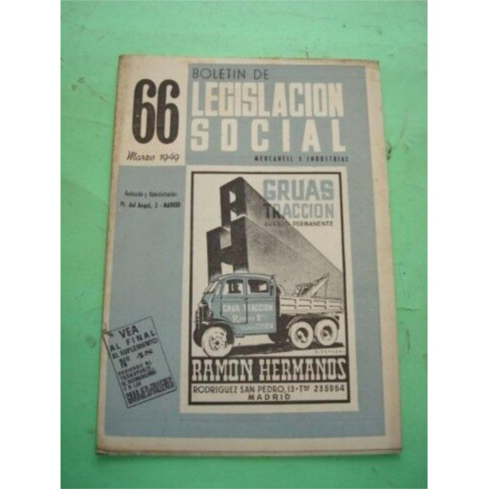 REVISTA - MAGAZINE BOLETIN DE LEGISLACION SOCIAL Nº 66