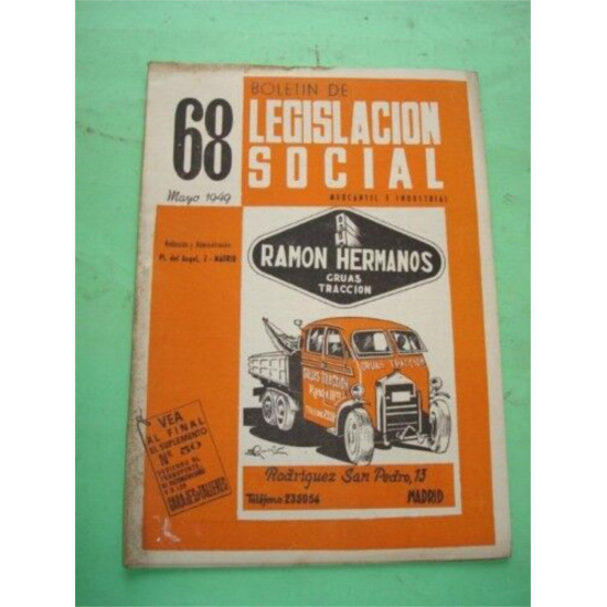 REVISTA - MAGAZINE BOLETIN DE LEGISLACION SOCIAL Nº 68