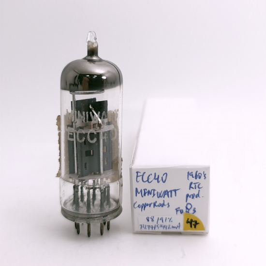 1 X ECC40 MINIWATT TUBE. 1960s LA RADIOTECHNIQUE PROD. USED. 47. CH168