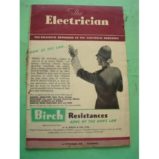 REVISTA - MAGAZINE THE ELECTRICIAN. 16 SEPTEMBER 1949