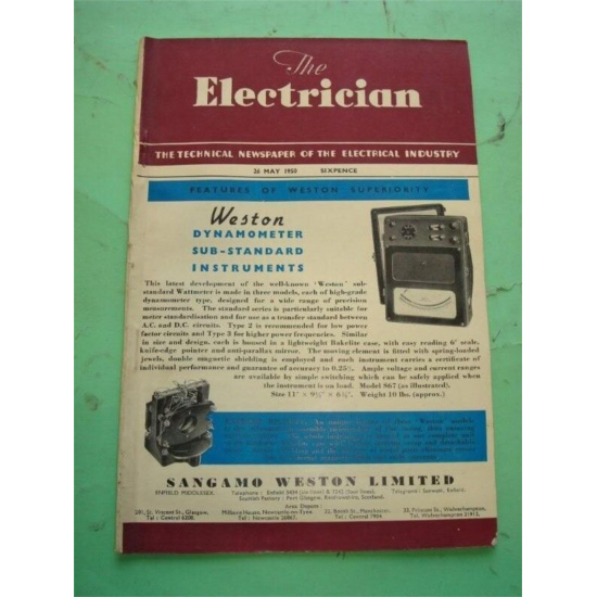 REVISTA - MAGAZINE THE ELECTRICIAN. 26 MAYO 1950