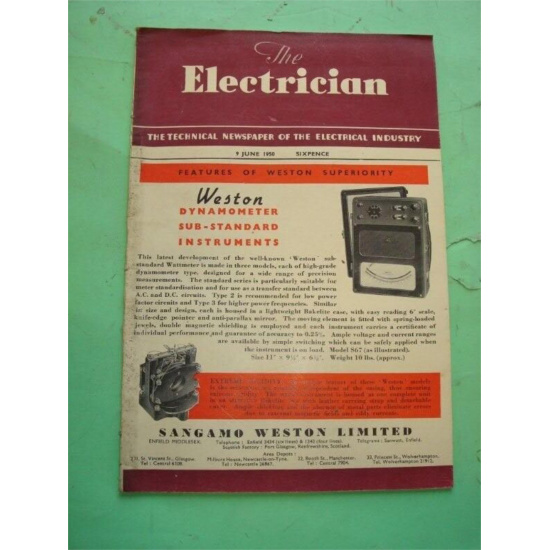 REVISTA - MAGAZINE THE ELECTRICIAN. 9 JUNIO 1950