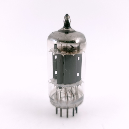 1 X ECC83 EI TUBE. 1950s YUGOSLAVIA PROD. 17MM SMOOTH PLATES. USED. 57. CH168