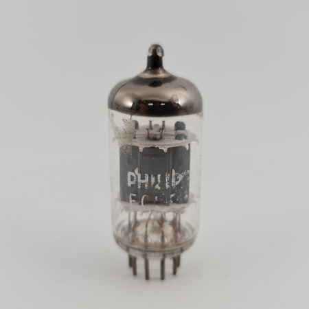 1 X ECC83 PHILIPS TUBE. 1960s PROD. DIMPLE GETTER. USED. 59. CH168