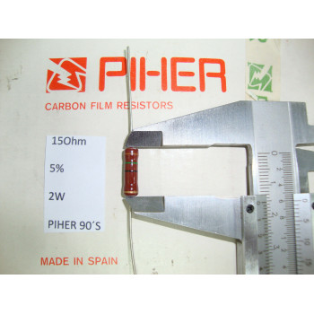 VINTAGE PIHER RESISTOR. 2W 15R 15Ohm 5% *1 PC* NEW ORIGINAL 1990´S+