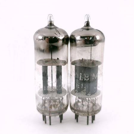 2 X E180CC PHI-MIN. TUBE. 1950s PROD. U-FOIL G. MATCHED PAIR. USED. 61. CH168