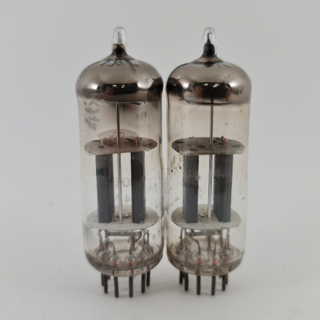 2 X E180CC PHI-MIN. TUBE. 1950s PROD. U-FOIL G. MATCHED PAIR. USED. 61. CH168