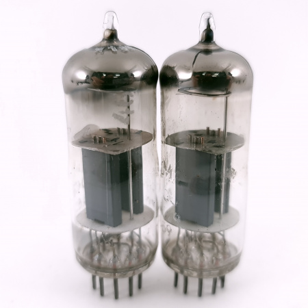 2 X E180CC PHI-MIN. TUBE. 1950s PROD. U-FOIL G. MATCHED PAIR. USED. 61. CH168