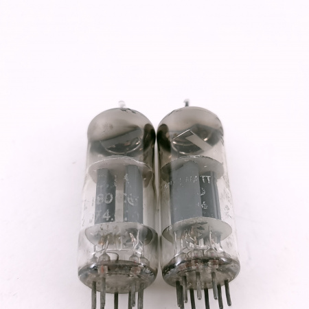 2 X E180CC PHI-MIN. TUBE. 1950s PROD. U-FOIL G. MATCHED PAIR. USED. 61. CH168