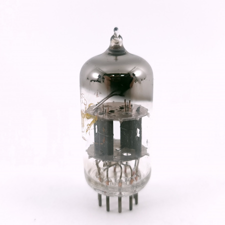 1 X CV455 / E81CC TUBE. 1950s BRITISH PROD. BLACK PLATES. USED. 63. CH168