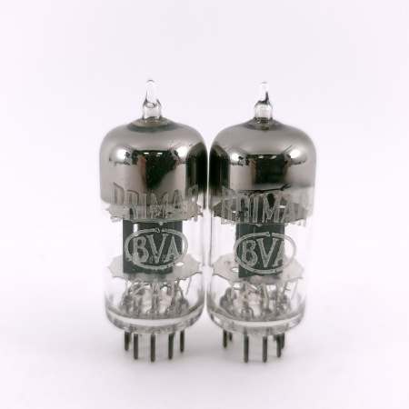 2 X 12AT7 BRIMAR TUBE. 1950s PROD. BLACK PLATES. D-G. USED. 65. CH168