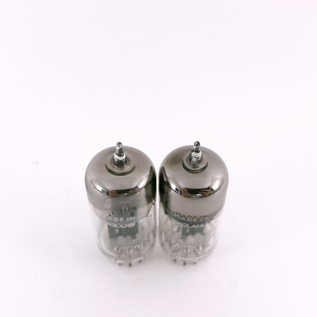 2 X 12AT7 BRIMAR TUBE. 1950s PROD. BLACK PLATES. D-G. USED. 65. CH168