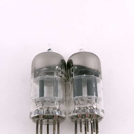 2 X 12AT7 BRIMAR TUBE. 1950s PROD. BLACK PLATES. D-G. USED. 65. CH168