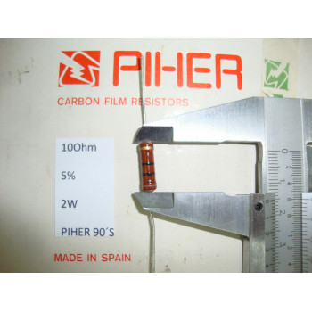 VINTAGE PIHER RESISTOR. 2W 10R 10Ohm 5% *1 PC* NEW ORIGINAL 1990´S+