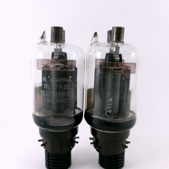 2 X RL12P50 TELEFUNKEN TUBE. 1940s MILANO PROD. CH77