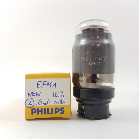 1 X EFM1 PHILIPS MINIWATT MAGIC EYE TUBE. NOS. RC83