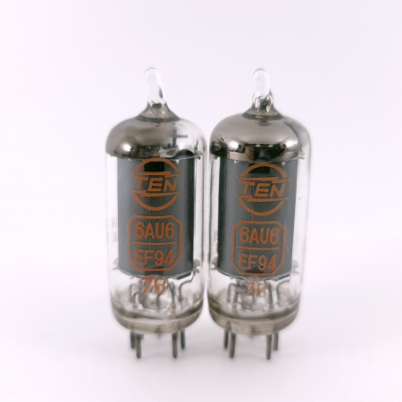 2 X 6AU6 / EF94 TEN TUBE. 1950s PROD. MATCHED PAIR. 72. CH168
