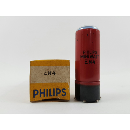 1 X EM4 MAGIC EYE TUBE. PHILIPS PRODUCTION. NOS/NIB. RCB363