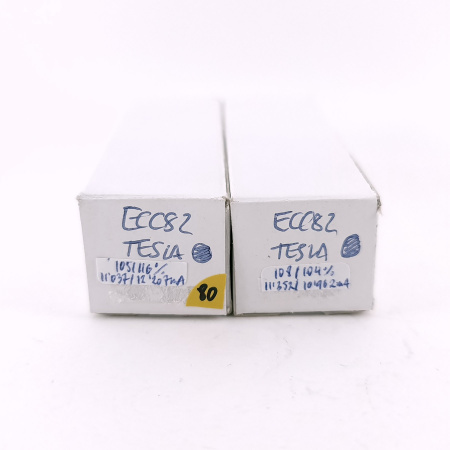 2 X ECC82 TESLA TUBE. 1950s PROD. SOLID GETTER. MATCHED PAIR. 80. CH168