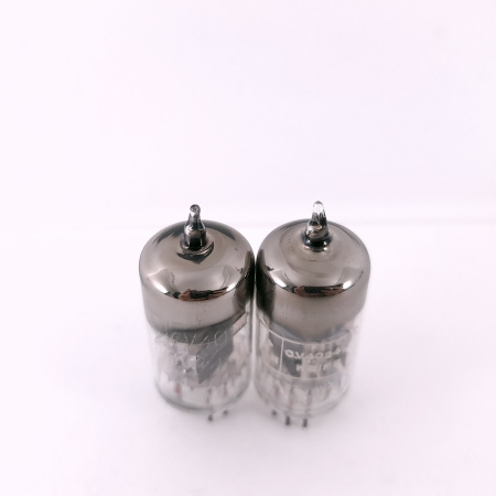 2 X 12AT7WA BRIMAR TUBE. 1950s PROD. BLACK PLATES. 3 MICA. USED. 89. CH168