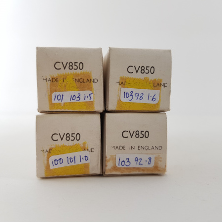 4 X CV850 MULLARD TUBE. BLACK PLATES. 1960s AMRY PROD. MATCHED QUAD AH  ENA