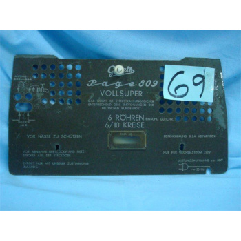 TAPA TRASERA DE RADIO. BACK...