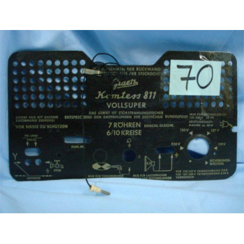 TAPA TRASERA DE RADIO. BACK...